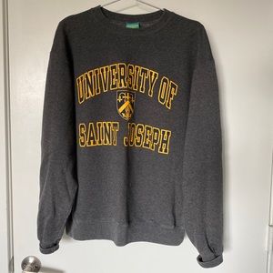 Gray University Of Saint Joseph Champion Sweatshirt Large - Excellent Condition